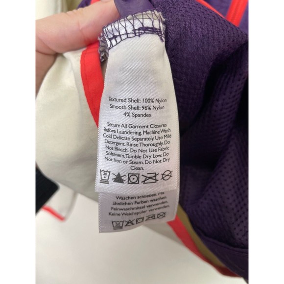 Eddie Bauer Small Windbreaker Jacket Purple Full Zip Long Sleeve Pockets Retro - Picture 7 of 15